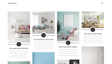 Šablóna Blog Home Decor