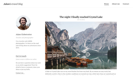 Travel Blog Website Template