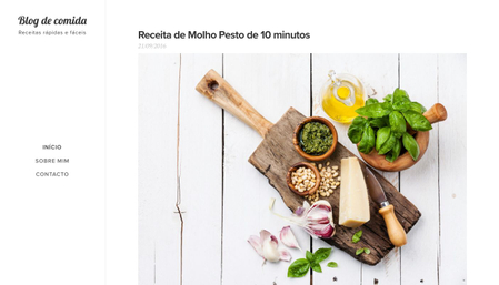 Modelo blog de comida