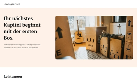 Vorlage Umzugsunternehmen