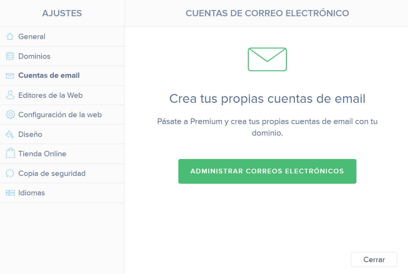 Administrar correos electrónicos