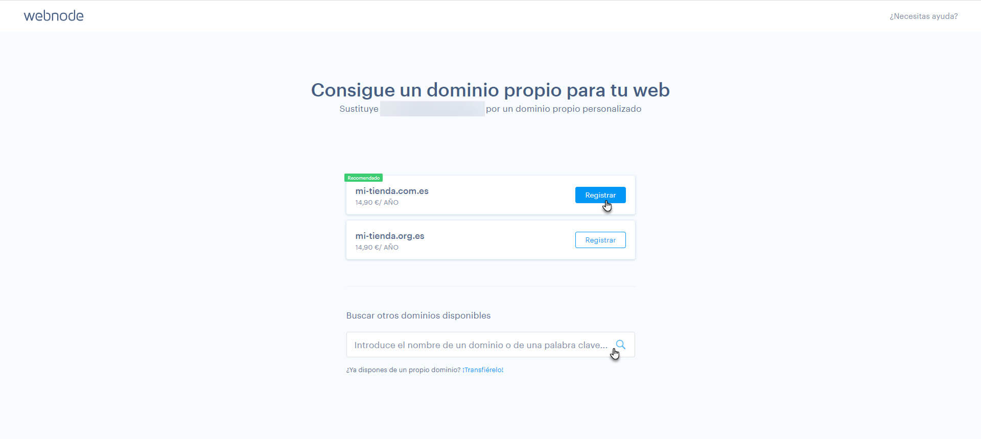 Consigue un dominio