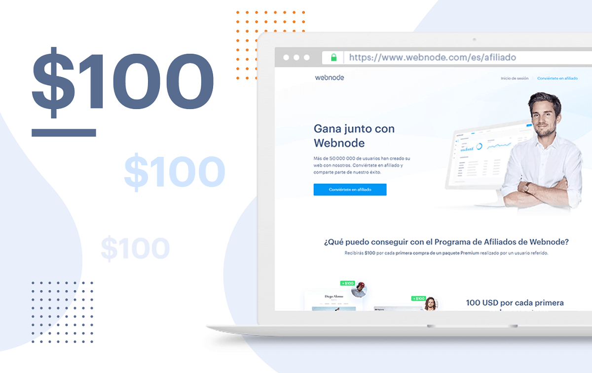 Programa de afiliados de Webnode