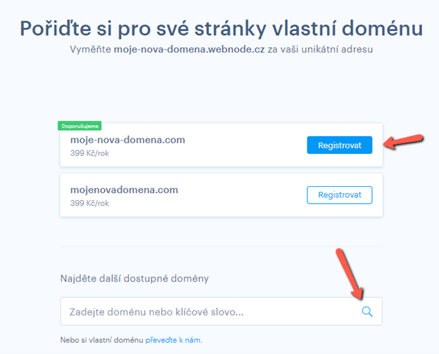 vlastní doména