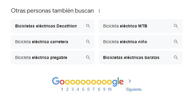 Preguntas relacionadas en Google