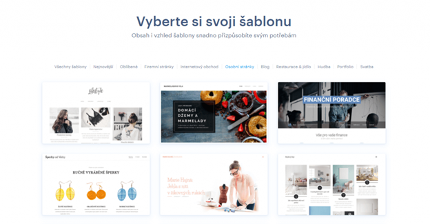 šablony Webnode