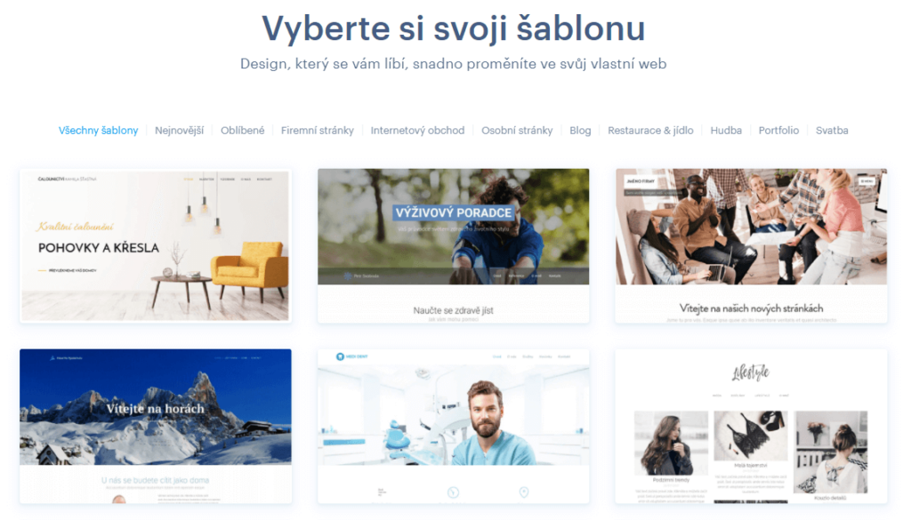 šablony Webnode